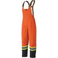 5404 Salopettes imperm&eacute;ables 300D Trilobal antid&eacute;chirure, Polyester, Petit, Noir/Orange haute visibilit&eacute; Sidevic Inc.