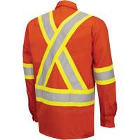 7743 FR-Tech&reg; Flame-Resistant Safety Shirt, Small, High Visibility Orange Sidevic Inc.