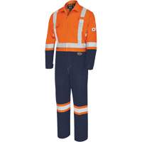 7702BB Combinaison de s&eacute;curit&eacute; FR-Tech 2 tons, Taille 36, Bleu marin/Orange, 10 cal/cm² Sidevic Inc.