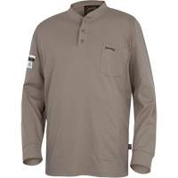 331 FR Interlock Henley Shirt, Small, Beige Sidevic Inc.