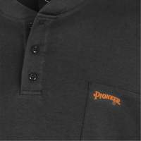 332 FR Interlock Henley Shirt, Small, Black Sidevic Inc.