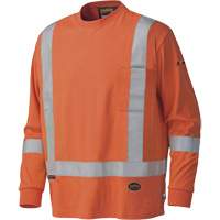 339SFA Flame-Resistant Long-Sleeved Safety Shirt, Small, High Visibility Orange Sidevic Inc.