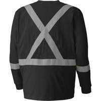 340SFA Flame-Resistant Long-Sleeved Safety Shirt, Small, Black Sidevic Inc.