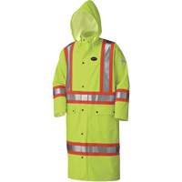 5897 Manteau long imperm&eacute;able et ignifuge, Grand, Jaune lime haute visibilit&eacute; Sidevic Inc.