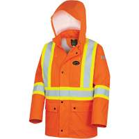 5892PKT Veste de s&eacute;curit&eacute; imperm&eacute;able &agrave; haute visibilit&eacute; ignifuge, T-petit, Orange haute visibilit&eacute; Sidevic Inc.