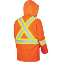 5892PKT Veste de s&eacute;curit&eacute; imperm&eacute;able &agrave; haute visibilit&eacute; ignifuge, T-petit, Orange haute visibilit&eacute; Sidevic Inc.