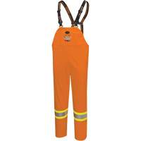 5882 FR/Arc-Rated Waterproof Safety Bib Pants, X-Small, High Visibility Orange Sidevic Inc.