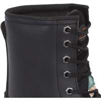 1027 Bottes de travail 8" noires, Cuir, Embout Acier, Taille 10 Sidevic Inc.