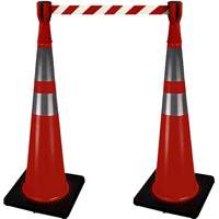 2308 Capuchon pour c&ocirc;ne de signalisation avec ruban de 10' pour barricade Sidevic Inc.