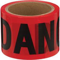 388 Danger Tape, Bilingual, 3" W x 200' L, 1.5 mils, Black on Red Sidevic Inc.