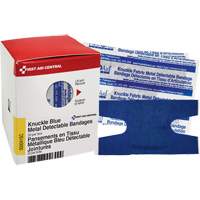 Knuckle Blue Detectable Bandages, Knuckle, Fabric Metal Detectable, Sterile Sidevic Inc.