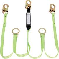 SA-54055-6 Shock Absorbing Lanyard, 6', Snap Hook Center, Snap Hook Leg Ends, Polyester Sidevic Inc.