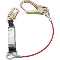 SA-5502-4 Shock Absorbing Lanyard, 4', Rebar Hook Center, Snap Hook Leg Ends, Polyester Sidevic Inc.