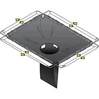 Square Ultra-Drain Guard&reg; Catch Basin Insert with Overflow Port, Oil & Sediment, 16" - 28" L x 20" - 36" W Sidevic Inc.