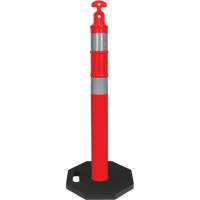 Ensemble de poteau d&eacute;lin&eacute;ateur haute visibilit&eacute;, 42" h, Orange Sidevic Inc.