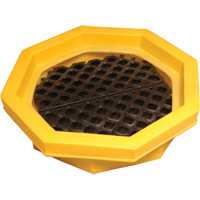 Ultra-Drum Tray&reg; with Grating, 32" L x 32" W x 8.1" H, 21.1 US gal. Spill Capacity Sidevic Inc.