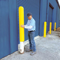 Ultra-Post Protector&reg;, 4" Dia. x 52" L, Yellow Sidevic Inc.