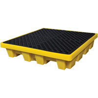 4-Drum Nestable Ultra-Spill Pallet&reg;, 66 US gal. Spill Capacity, 51" x 51" x 10" Sidevic Inc.