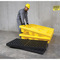 4-Drum Nestable Ultra-Spill Pallet&reg;, 66 US gal. Spill Capacity, 51" x 51" x 10" Sidevic Inc.