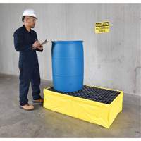 2-Drum Flexible Ultra-Spill Pallet&reg;, 66 US gal. Spill Capacity, 48" x 24" x 14" Sidevic Inc.