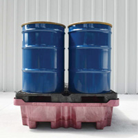 4-Drum Ultra-Spill King&reg; Drum Spill Pallet, 85 US gal. Spill Capacity, 51" x 51" x 17.5" Sidevic Inc.