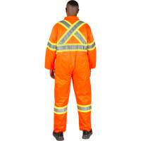 Combinaison de s&eacute;curit&eacute; non doubl&eacute;e, Petit, Orange haute visibilit&eacute; Sidevic Inc.