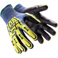 Gants r&eacute;sistants aux chocs Helix 3016, 7/Petit, Paume en PEHP, Poignet &eacute;lastique/Poignet en tricot Sidevic Inc.