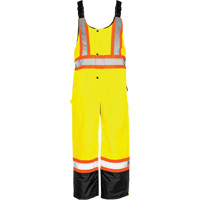 TO1 Winter Traffic Overalls, Polyester, Small, Black/High Visibility Lime-Yellow Sidevic Inc.