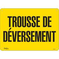 Enseigne  Trousse de d&eacute;versement , 10" x 14", Plastique, Français Sidevic Inc.