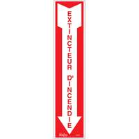 Enseigne  Extincteur d'incendie , 4" x 18", Vinyle, Français avec pictogramme Sidevic Inc.