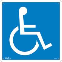 Enseigne de s&eacute;curit&eacute; conforme &agrave; la CSA - Handicap, 12" x 12", Aluminium, Pictogramme Sidevic Inc.