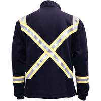 Veste FR ray&eacute;e en molleton &agrave; fermeture &agrave; glissi&egrave;re compl&egrave;te, Petit, Bleu marin Sidevic Inc.