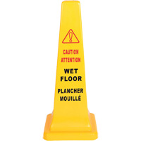 Wet Floor Safety Cone, Bilingual with Pictogram Sidevic Inc.