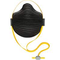 Masques jetables AirWave s&eacute;rie M noirs avec SmartStrap et embout int&eacute;grale en mousse, N95, Certifi&eacute; NIOSH, Moyen/grand Sidevic Inc.