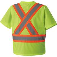 5993P T-shirt de s&eacute;curit&eacute; en maille, Polyester, Petit, Jaune lime haute visibilit&eacute; Sidevic Inc.