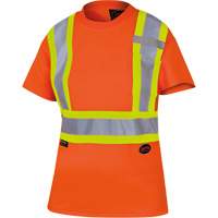 6948 T-shirt de s&eacute;curit&eacute; en il-de-perdrix pour femme, Polyester, T-petit, Orange haute visibilit&eacute; Sidevic Inc.