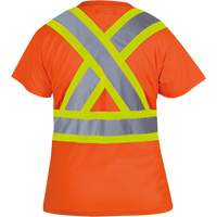 6948 T-shirt de s&eacute;curit&eacute; en il-de-perdrix pour femme, Polyester, T-petit, Orange haute visibilit&eacute; Sidevic Inc.