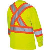 6969 Chandail de s&eacute;curit&eacute; &agrave; manches longues en il-de-perdrix pour femme, Polyester, T-petit, Jaune lime haute visibilit&eacute; Sidevic Inc.