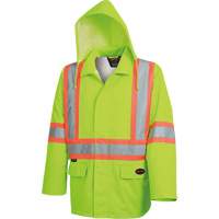 5628 The Rock  Waterproof Safety Jacket, Polyester/Polyurethane, High Visibility Lime-Yellow, Small Sidevic Inc.