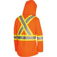 5626W The Rock Women's 300D  Quilted Safety Parka, Polyester/Polyurethane, High Visibility Orange, X-Small Sidevic Inc.