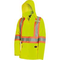 5628W The Rock Women's 300D  Quilted Safety Parka, Polyester/Polyurethane, High Visibility Lime-Yellow, X-Small Sidevic Inc.