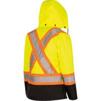 5021BBW Women's  7-in-1 Waterproof Jacket with Hood, Polyester/Polyurethane, High Visibility Lime-Yellow, X-Small Sidevic Inc.