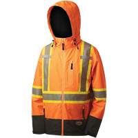 5220 Softshell Waterproof Premium  Safety Jacket, Polyester, High Visibility Orange, 2X-Large Sidevic Inc.