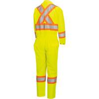 5999AW Combinaison de s&eacute;curit&eacute; routi&egrave;re haute visibilit&eacute; pour femmes, T-petit, Jaune lime haute visibilit&eacute; Sidevic Inc.