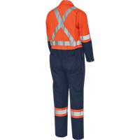 5514BB Combinaison de s&eacute;curit&eacute; 2 tons avec fermeture &agrave; glissi&egrave;re, 36, Orange haute visibilit&eacute;/Bleu marin Sidevic Inc.