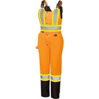5040BBW Combinaison de s&eacute;curit&eacute; imperm&eacute;able haute visibilit&eacute; pour femmes, Polyester, T-petit, Noir/Orange haute visibilit&eacute; Sidevic Inc.