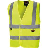 6886 Veste de s&eacute;curit&eacute; haute visibilit&eacute; en tricot chaîne, Jaune lime haute visibilit&eacute;, Petit, Polyester Sidevic Inc.