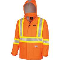 5884 Flash-Gard&reg; FR/Arc-Rated Waterproof Jacket with Hood, Small, High Visibility Orange, 51 cal/cm² Sidevic Inc.