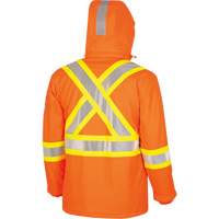5884 Flash-Gard&reg; FR/Arc-Rated Waterproof Jacket with Hood, Small, High Visibility Orange, 51 cal/cm² Sidevic Inc.
