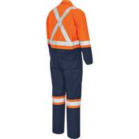 7702BBT Combine de s&eacute;curit&eacute; deux tons FR-Tech, Taille 40 (grand taille), Bleu marin/Orange, 10 cal/cm² Sidevic Inc.
